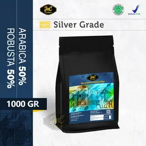 JnC Silver House Blend 1 KG 50% Arabica 50% Robusta For Kopi Susu Espresso Coffee