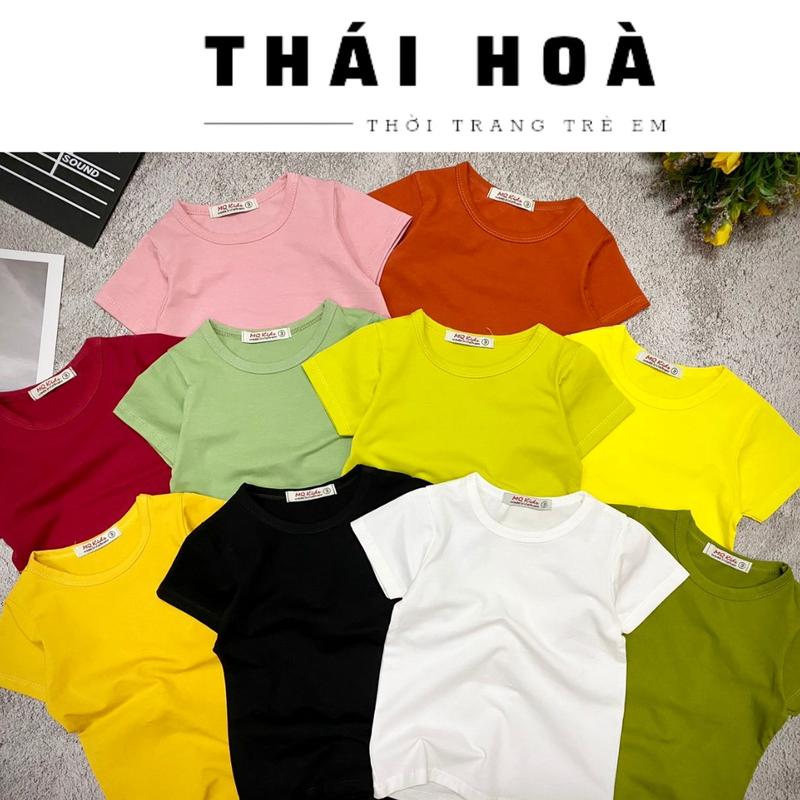  Áo thun trơn cho bé 7_40kg Cotton Vải Cotton Cotton Vải Cotton quanthun lanh 