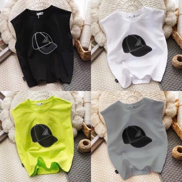 Áo ba lỗ bé trai chất cotton size đại đến 65kg - Áo LAKUER 1