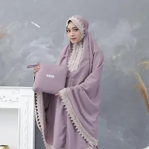 Mukena Mewah Arumi Katun Mikro 2 in 1 renda ARUMI MEWAH Dewasa Muslim Travel Bawahan
