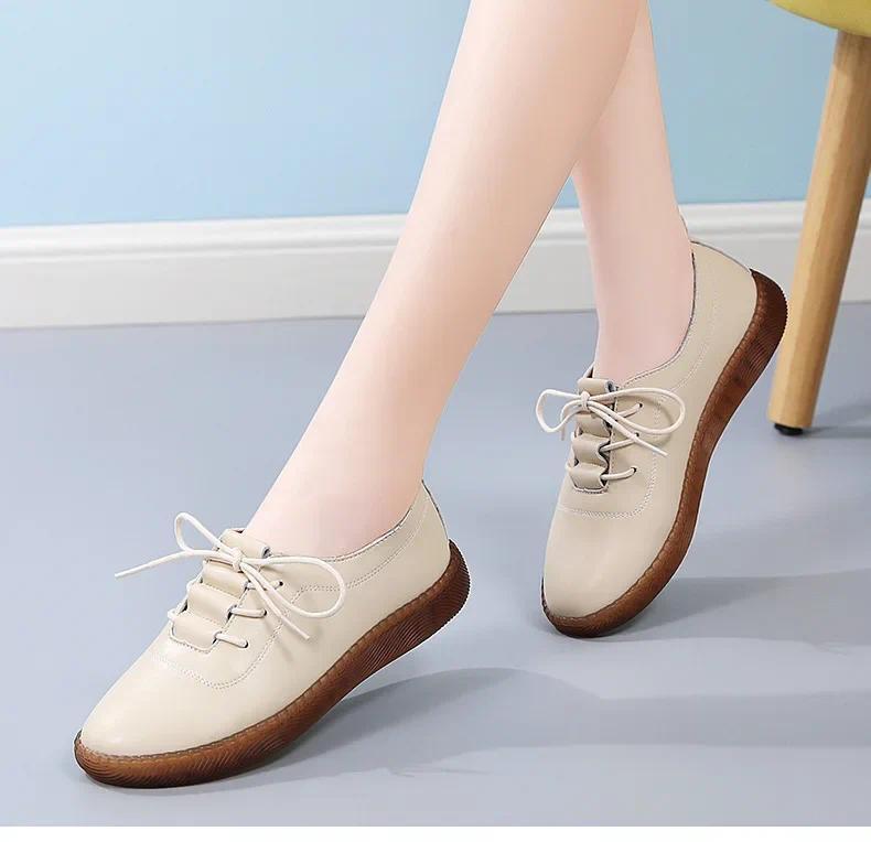 Product Introduction of Pumps Women's Spring and Autumn Soft Soled Flats Comfortable Work Shoes Girls' Mom Shoes 22