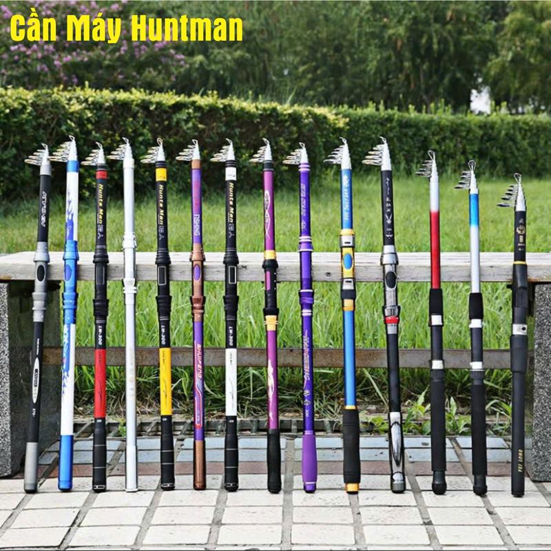 COMBO Cần câu máy Huntman chuyên câu lăng xê câu ngâm câu lục. Cần máy rút chất lượng. Câu Cá Cần Câu Bắt Cá Fishing