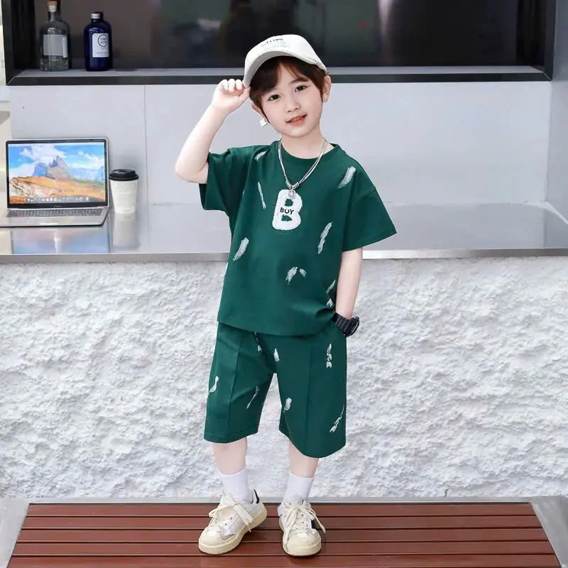 Bộ Quần Áo Cộc Tay Mùa Hè 14-48kg, Phong Cách Cá Tính , Chất Cotton Cá Sấu Mềm Mát Thấm Hút Mồ Hôi Hàng May Kĩ 2