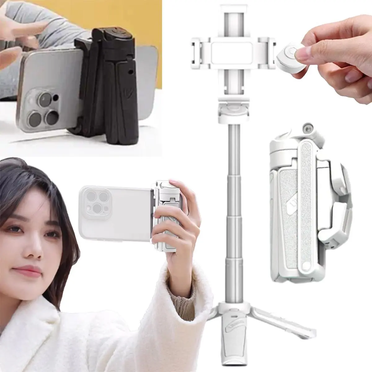 Mini Pocket Tripod 360 3-in-1 Versatility 360°Adjustable for Perfect Shots for All Taking Angles