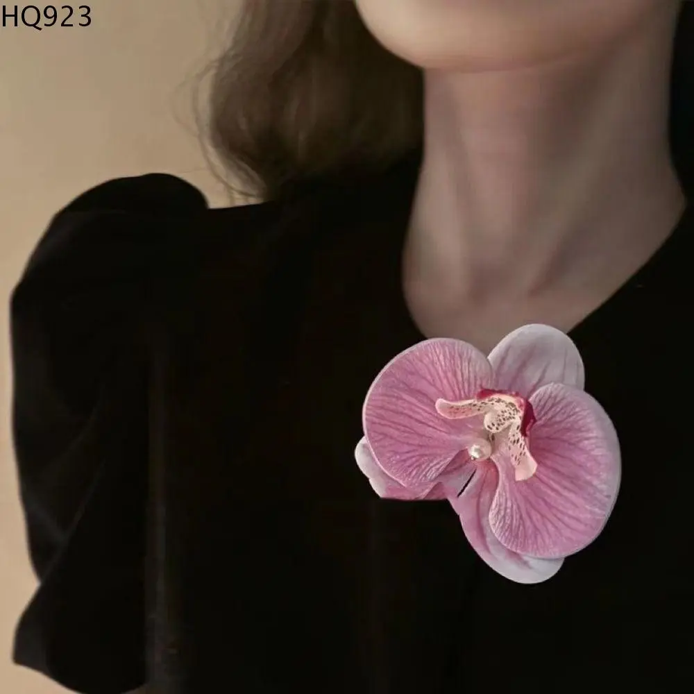 HQ923 Pendant DIY Jewelry Making Craft Simulated Flower Headdress Hairpin Butterfly Orchid Flower Decoration Handmade Accessories Gift