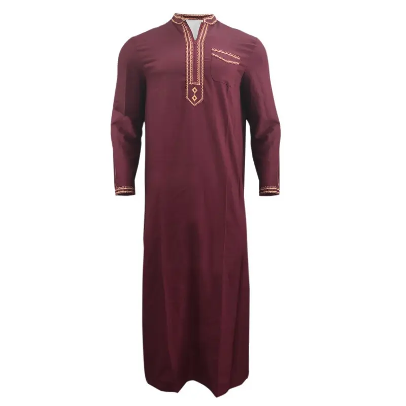 Áo Jumpsuit Quần Nam Dân Tộc Ả Rập, Cổ Chân Đế, Dáng Rộng Vừa Vặn, Dài, Phong Cách, In Ấn, Thích Hợp Cho Mùa Xuân 2024, Áo Choàng Hồi Giáo Giảm Giá 6