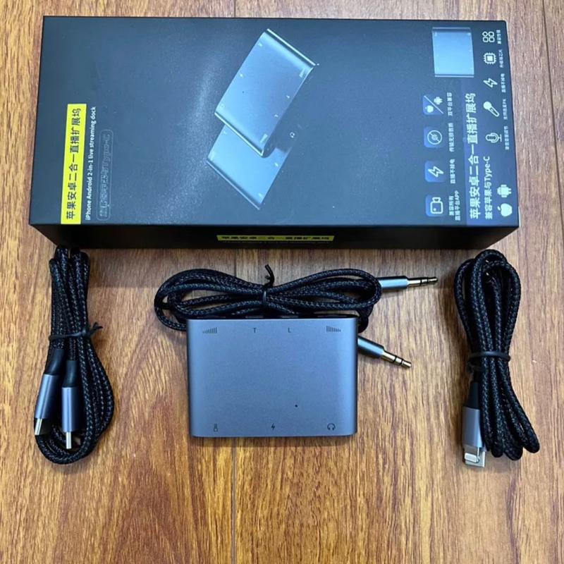 Box live stereo hỗ trợ PK đàm thoại 2 chiều,vừa live vừa sạc cho điện thoại dùng cho dòng typec và lp 7-17