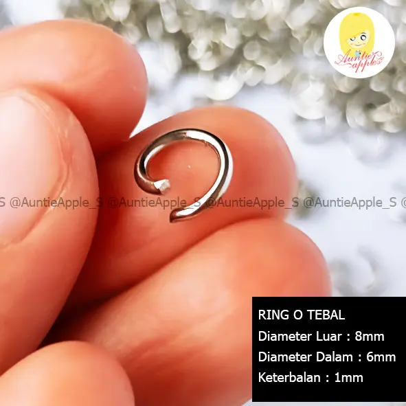 20pcs RING O TEBAL 1MM/RING O SAMBUNGAN RING/JUMP RING/BAHAN GANTUNGAN KUNCI