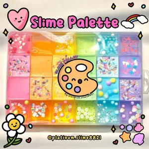 [TOKO LARIS] SLIME PALETTE 24 PCS BY PLATINUM SLIME || SLIME PALETTE WARNA WARNI || SLIME PALETTE DENGAN HIASAN WARNA WARNI || SLIME PALET ISI BANYAK WARNA WARNI || SLIME PALETTE TERMURAH || SLIME PALETTE BERKUALITAS anak