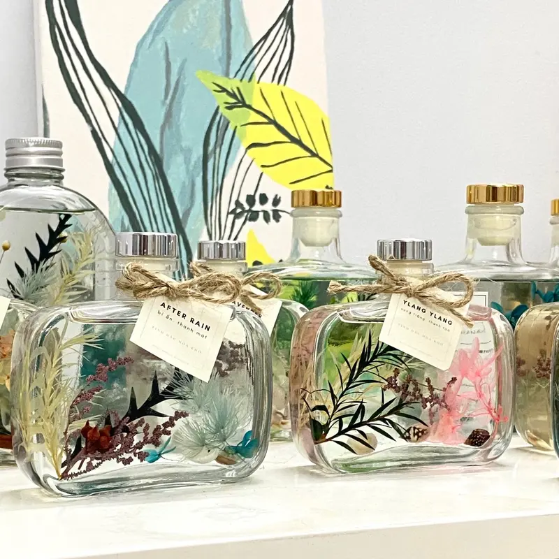Tinh dầu hoa khô herbarium - decor nhà ở, văn phòng, góc làm việc - BST 14 mùi hương - Thư giãn, khử mùi, tăng độ tập trung, cân bằng hormone Dầu Thơm Phòng Nước Hoa 2