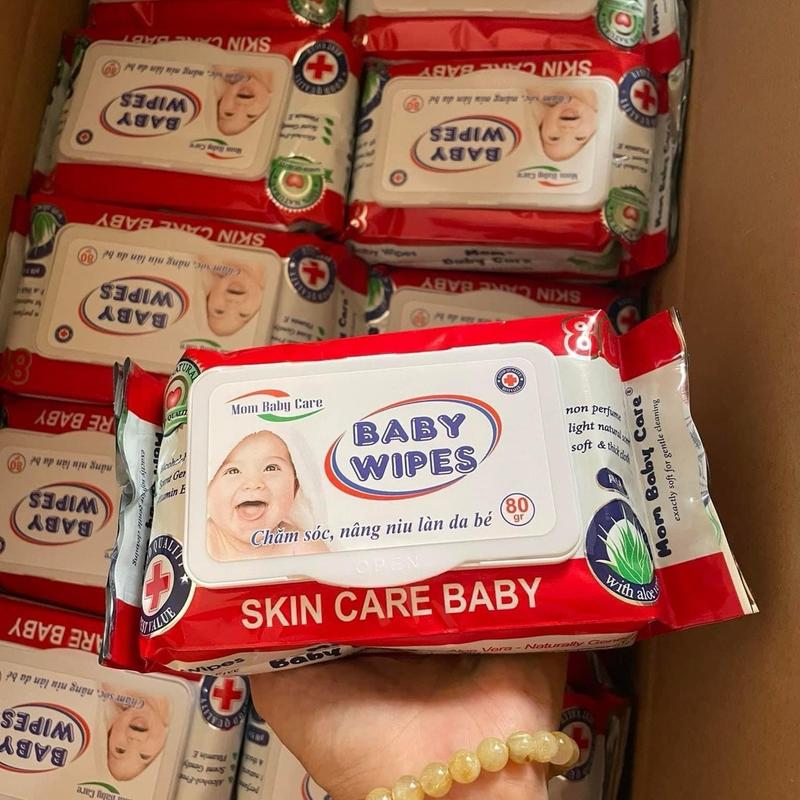  Combo 20 gói khăn ướt baby wipes k mùi 
