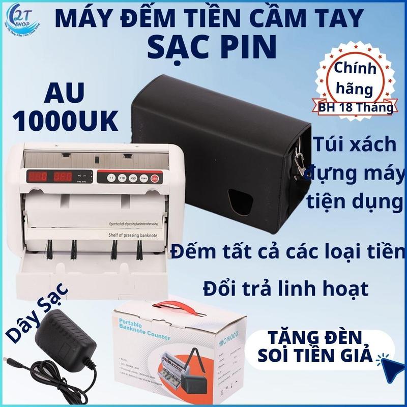  Máy Đếm Tiền Mini Sạc Pin Nhỏ Gọn AU-1000UK tiện lợi dễ di chuyển 