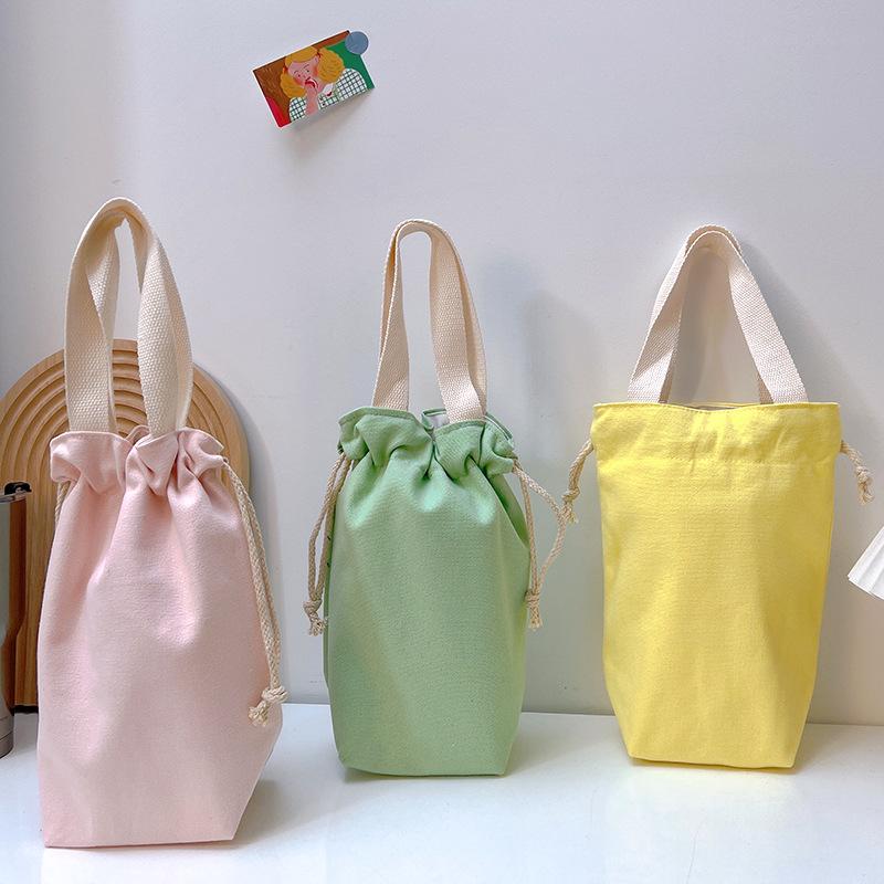  Túi đựng bình nước túi vải đựng ly cốc giữ nhiệt size lớn cute quai xách giỏ đựng ly starbucks americano BT01 