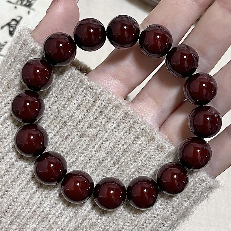 Natural Green Floating Textured Bodhi Bead Bracelet round Beads Prayer Beads Bracelet Unisex 7