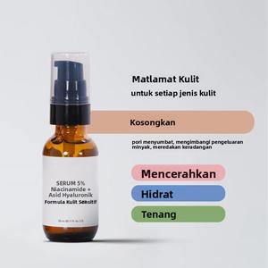 Niacin Serum dengan 5% Asid Hyaluronik untuk Matlamat Kulit Kosongkan Pori Menyumbat Mengimbangi Pengeluran Minyak Meredakan Keradangan Mencerahkan Hidrat Tenang