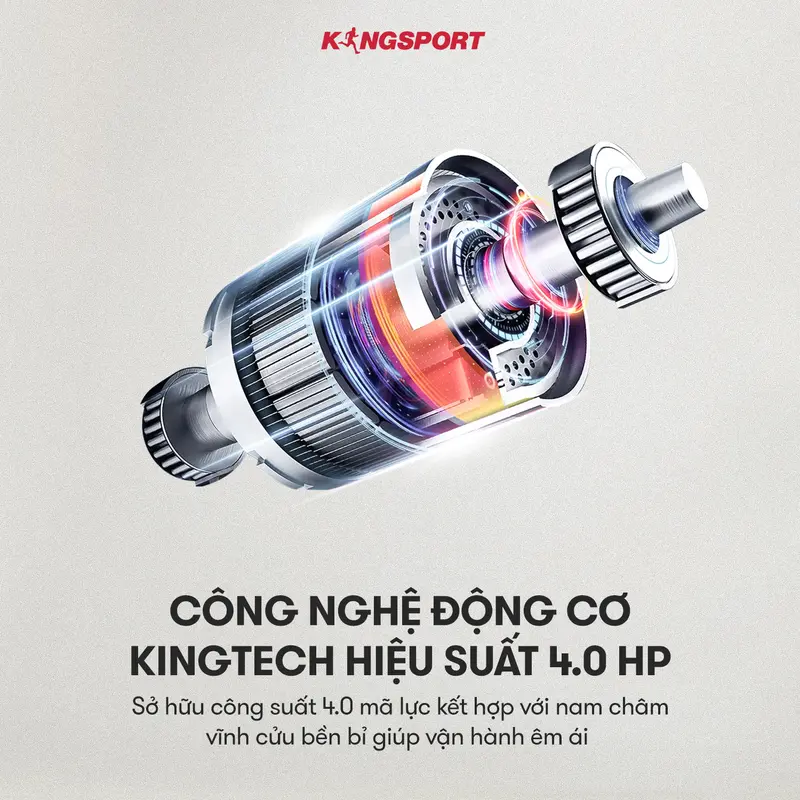 Livestream| Máy chạy bộ KINGSPORT KS-2059 New nâng dốc tự động 18%, tốc độ tối đa 18km/h, kèm đai massage và thanh gập bụng 2
