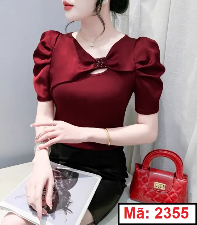 Áo Tiệc Phối Vai Kết Đá Sani Nhật sang trọng, duyên dáng [2355]