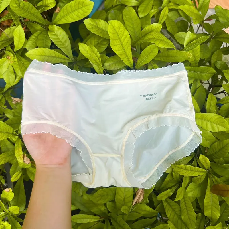 (Ảnh thật) Combo 10 quần lót nữ màu pastel lụa băng tàng tình thoáng khí Ordinary day - Kích thước M/L/XL - Tim, Nhung quần  lót  nữ  ôm  bụng 7