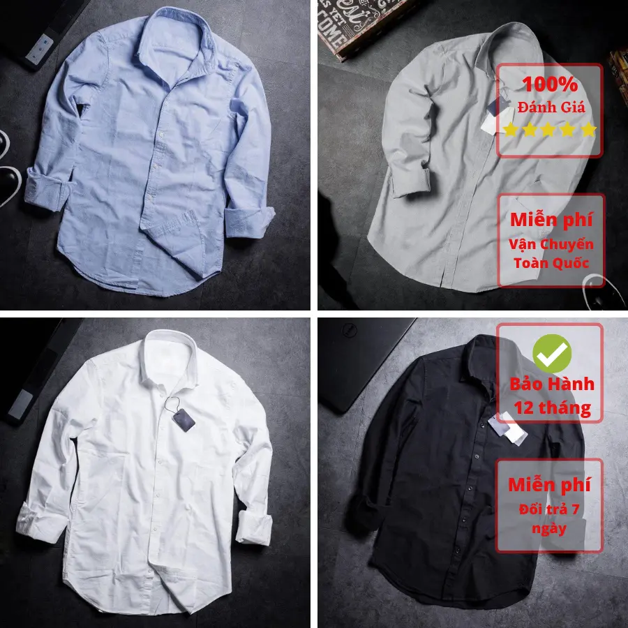 Áo Sơ Mi Nam OX.FORD Basic Tay dài, dáng xuông cổ bẻ. Sơ mi chất liệu 100% cotton. Áo nam cao cấp thích hợp mọi thời tiết. mọi dịp trong năm Áo Menswear Shirt Kate