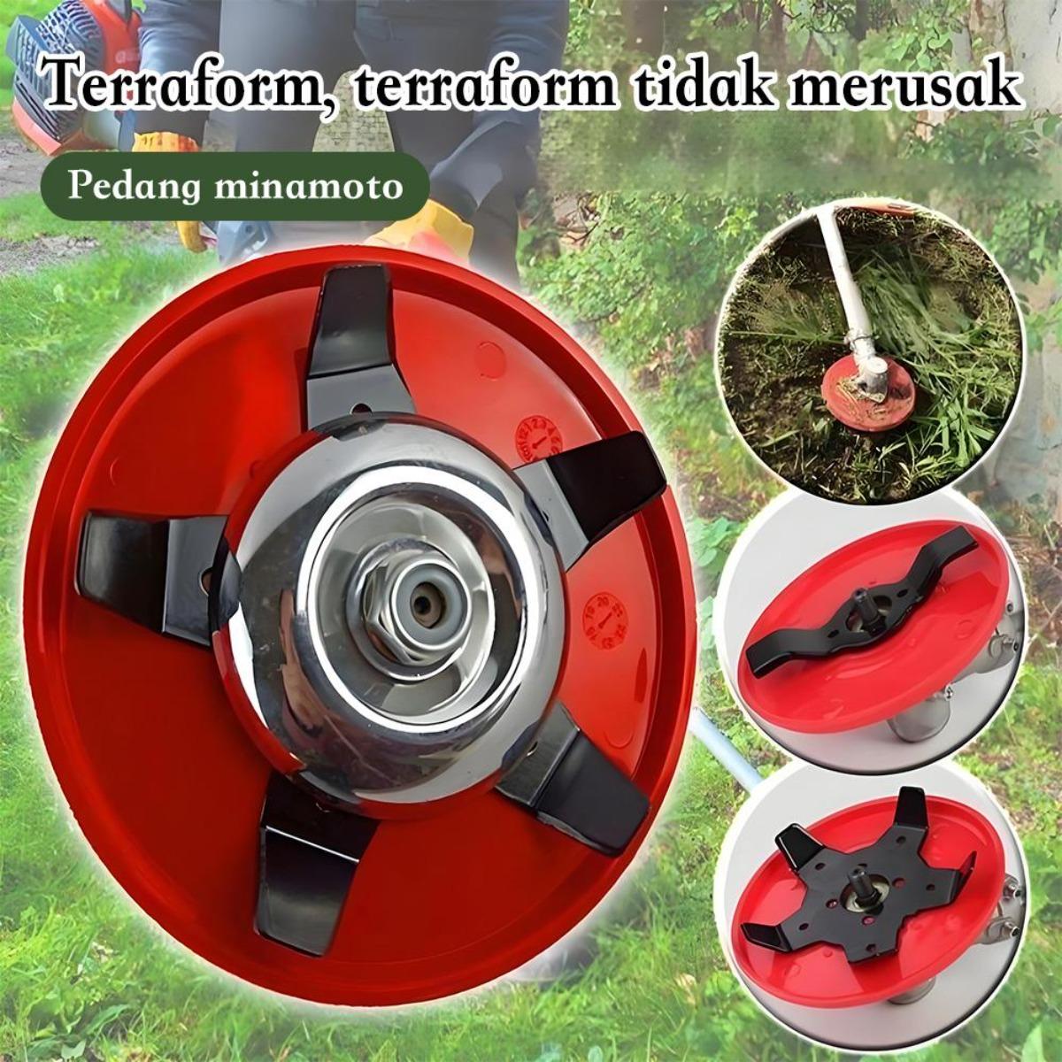 Pisau Pemotong Rumput Multifungsi 5-in-1, Disc Weed Cutter Tahan Karat 5.5cm, Head Trimmer Amfibi, Alat Potong Kebun Premium, Aksesori Taman Ergonomis, Disc Pemotong Rumput Paduan Tahan 5 Tahun, Peralatan Berkebun Modern & Efisien