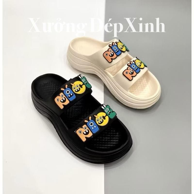 Product Introduction of ￼Dép 2 quai nữ đế cao Xưởng Dép Xinh kèm 14 sticker chất eva chống nước 8