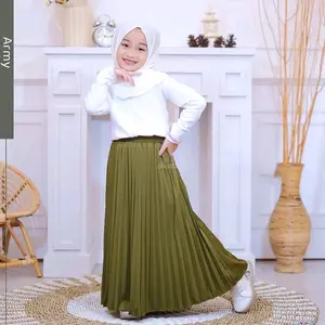 QI-QI ART Rok Plisket Anak Umur 4-14 Tahun premium Fashion