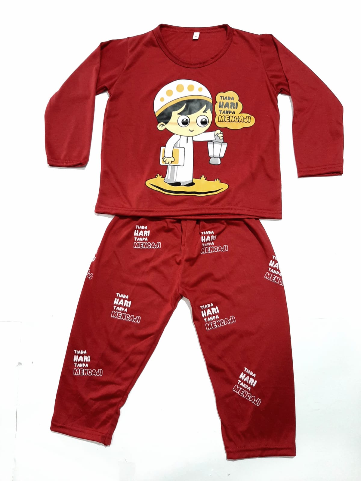 PP setelan anak 1-10 tahun laki kaos celana panjang PP baju cowok mengaji