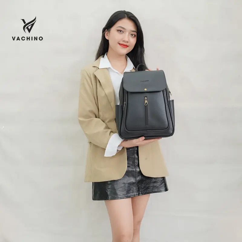 Balo da nữ công sở VACHINO-BG001. Bảo hành 12 tháng, đổi trả miễn phí trong 7 ngày. Đựng được tập A4. Backpack Đeo Vai Backpack Đeo Vai 5