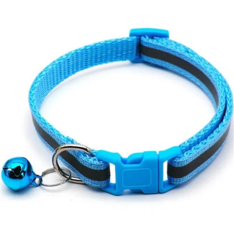 Product Introduction of Pet Accessories Dog Cat Collar Bell Colorful Reflective Pattern Adjustable Collars for Puppy Kitten DIY Small Animal 8