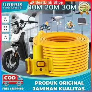 【BestLink Shop】 Kabel Listrik Gulungan Roll 30 Meter Sambungan Listrik Kabel Roll Kontra Arde Kabel Ekstensi Extension Cord Mendukung Kendaraan Listrik, Kamera, Komputer, Ponsel, Kipas Angin, Dan Mesin Pemotong Rumput Cable Socket