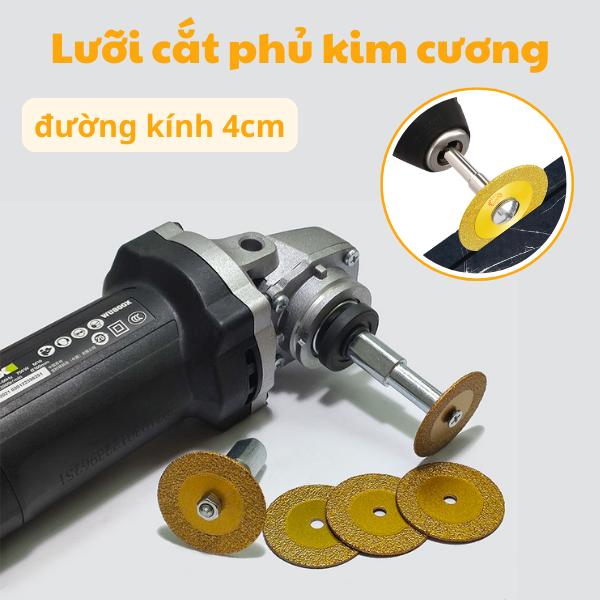 Lưỡi cưa lưỡi cắt mini 40mm phủ kim cương cắt đá hoa cương gắn máy mài máy khoan