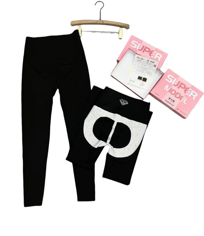 BIGSIZE Quần legging hộp Hồng Cao cấp Super Model co giãn siêu bền cạp cao gen bụng nâng mông tôn dáng cho các nàng Nữ đen