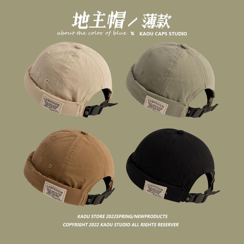 Mũ Đầu Lâu Mỏng Unisex, Miếng Dán Có Thể Điều Chỉnh, Mũ Thủy Thủ, Mũ Không Vành, Mùa Hè