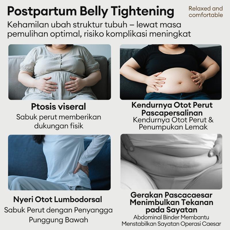Korset Pasca Melahirkan Nano Bambu - Tidak Pengap & Bernapas - Mengurangi Nyeri Punggung & Mendukung Pemulihan Pasca Caesar/Normal