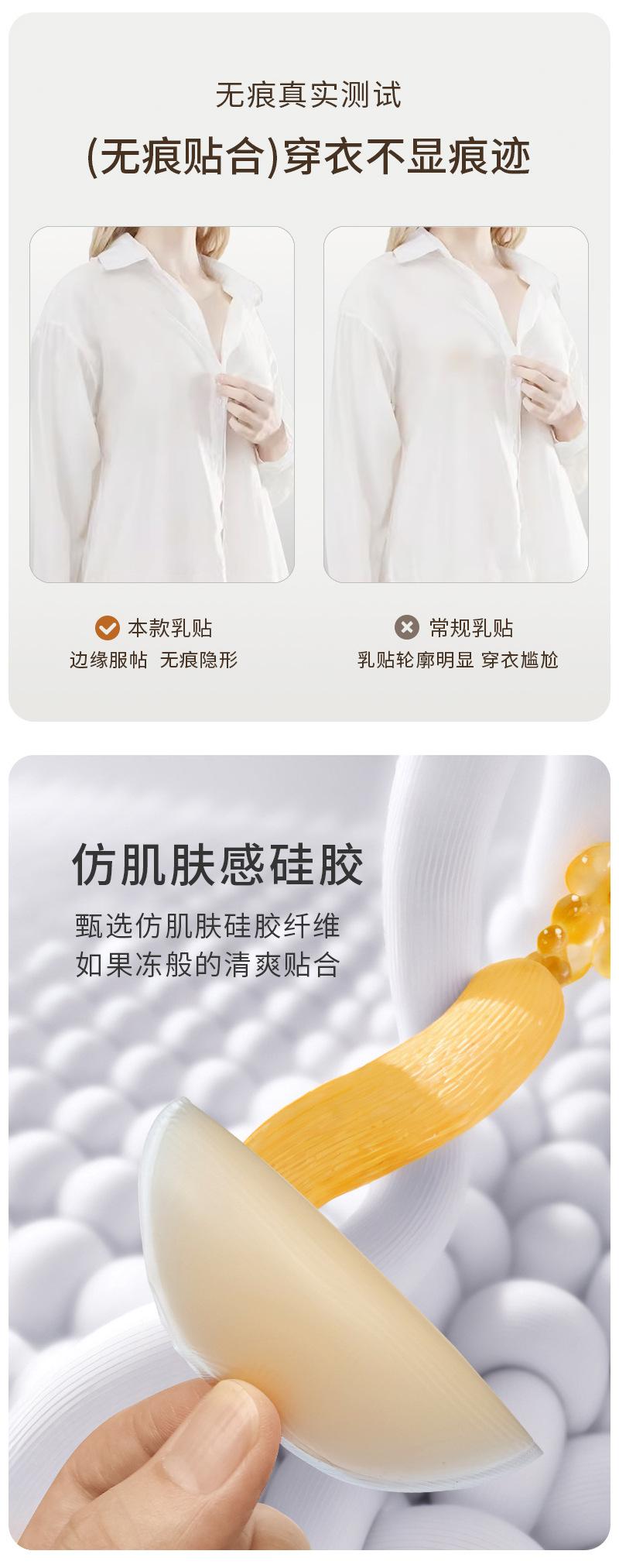 Product Introduction of Foundation Skin Tone Corrector | Summer Invisible Silicone Breast Pads for Women Wedding Dress Strap Sleepwear Anti-Bump Breathable Nipple Covers 2