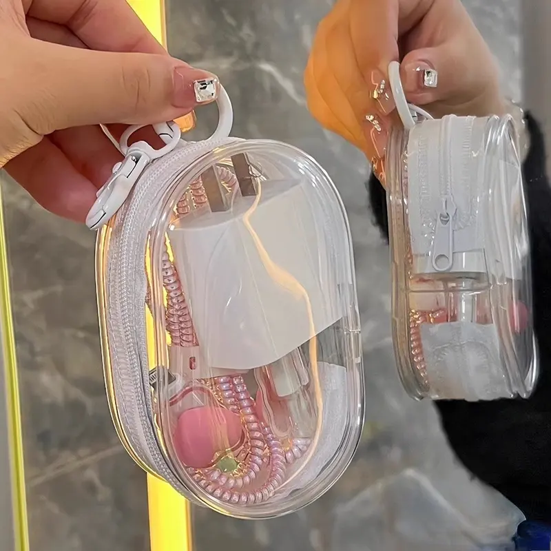 Hộp lưu trữ Cáp dữ liệu có móc, thời trang, nhỏ gọn và tiện lợi, vỏ bảo vệ Cáp trong suốt đơn, lưu trữ bộ sạc tai nghe, thích hợp cho du lịch ngoài trời 6