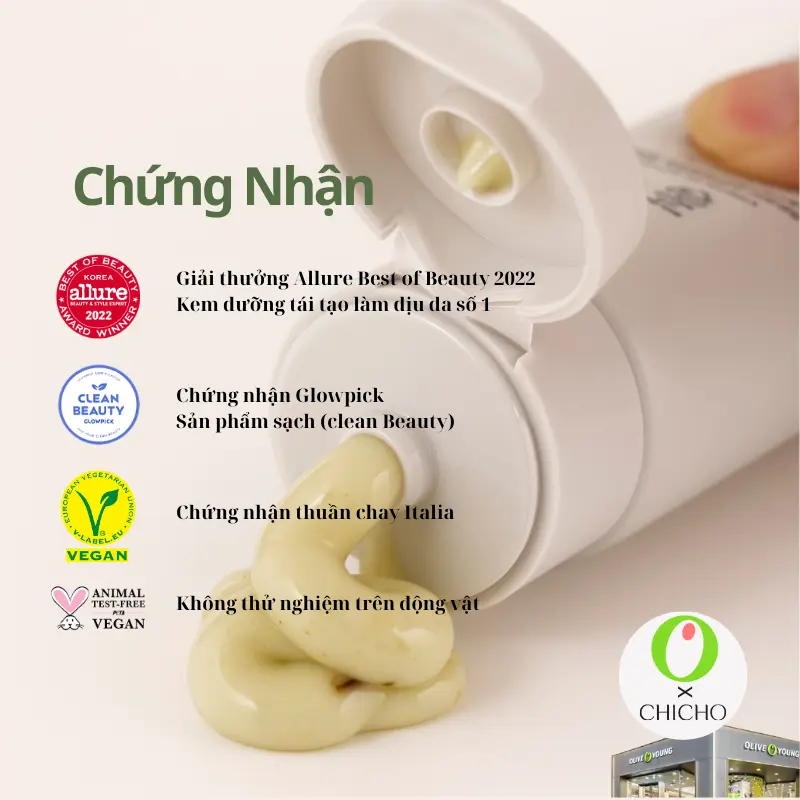 Kem dưỡng dịu da thảo mộc thuần chay CHICHO Calming Cream Làm 70ml Đẹp Da - Skincare Nữ 5