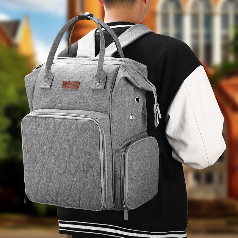 Grey fabric backpack best sale