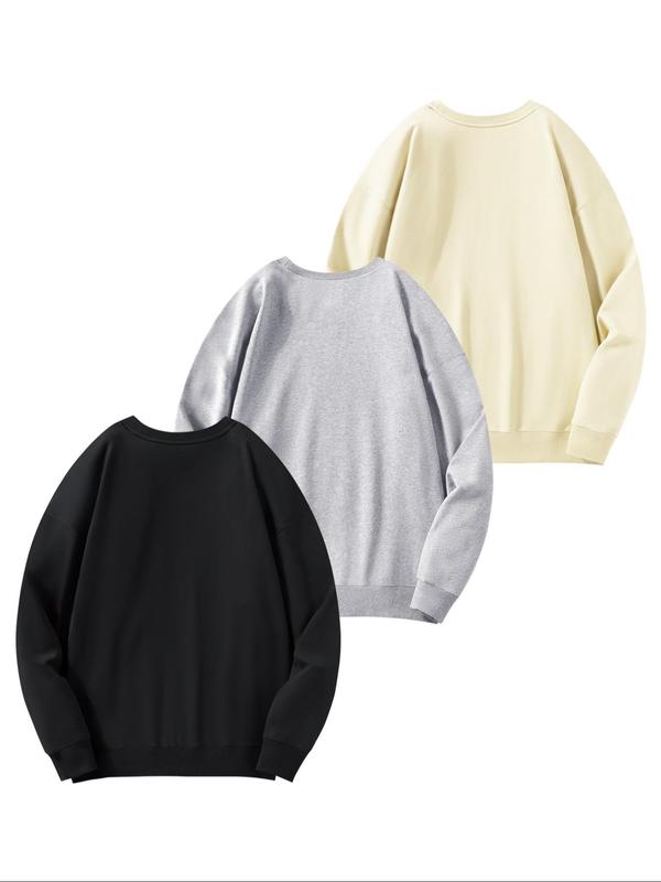 Men's Cartoon Graphic  Print Drop Shoulder Sweatshirt, Loose Casual Long Sleeve Round Neck Pullover for Spring & Fall, Fashion Men's Top for Daily Wear 1