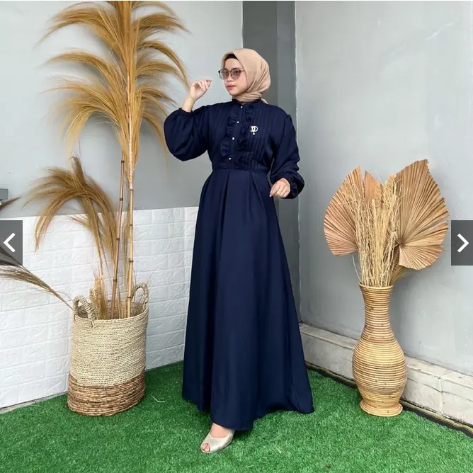CRINCLE SHAKILA DRESS WANITA FREE BROSS / MAXI DRESS SIMPLE ELEGANT / GAMIS WANITA MUSLIMAH 8