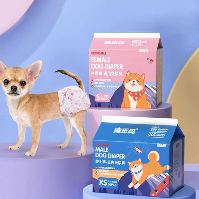 Product Introduction of 10pcs Dog Diapers Males Females Disposable Nappies Pants Physiological Underwear Adjustable Leakproof Breathable Safety Pants 11