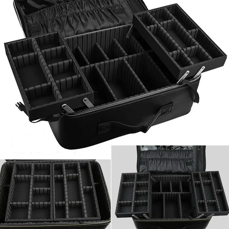 Cốp vali sz 41cm đựng đồ trang điểm 2 tầng có khay 3