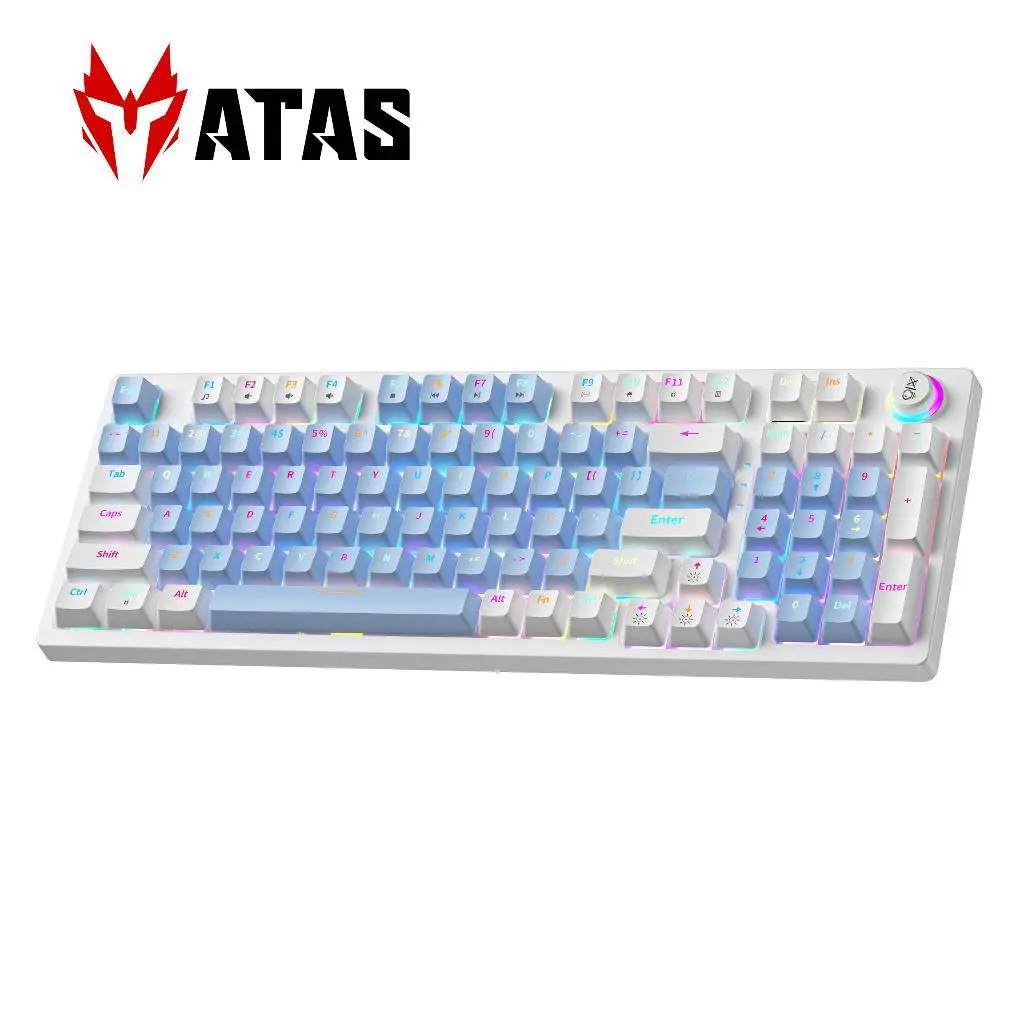 Bàn phím cơ ATAS ZA981 V3 98 Key - Hotswap - Red swtich - LED 9 chế độ - Kết nối Type-C | BigBuy360 - bigbuy360.vn Bàn phím cơ ATAS ZA981 V3 98 Key - Hotswap - Red swtich - LED 9 chế độ - Kết nối Type-C | BigBuy360 - bigbuy360.vn