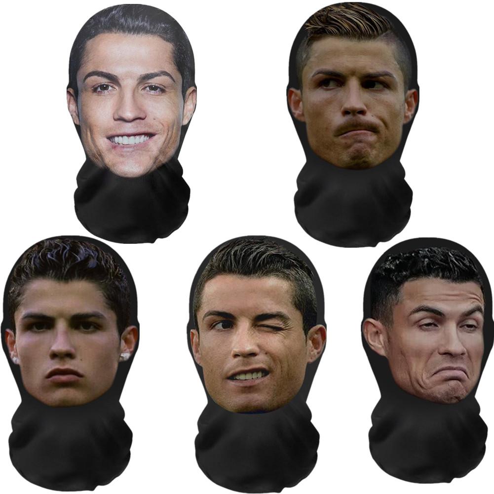 Ronaldo 3D หมวกหน้ากาก, การมองเห็นรูปดาวตลก, เล่นตลกสร้างสรรค์, ผ้าพันคอขี่สตาร์ฟุตบอล, หมวกคอสเพลย์