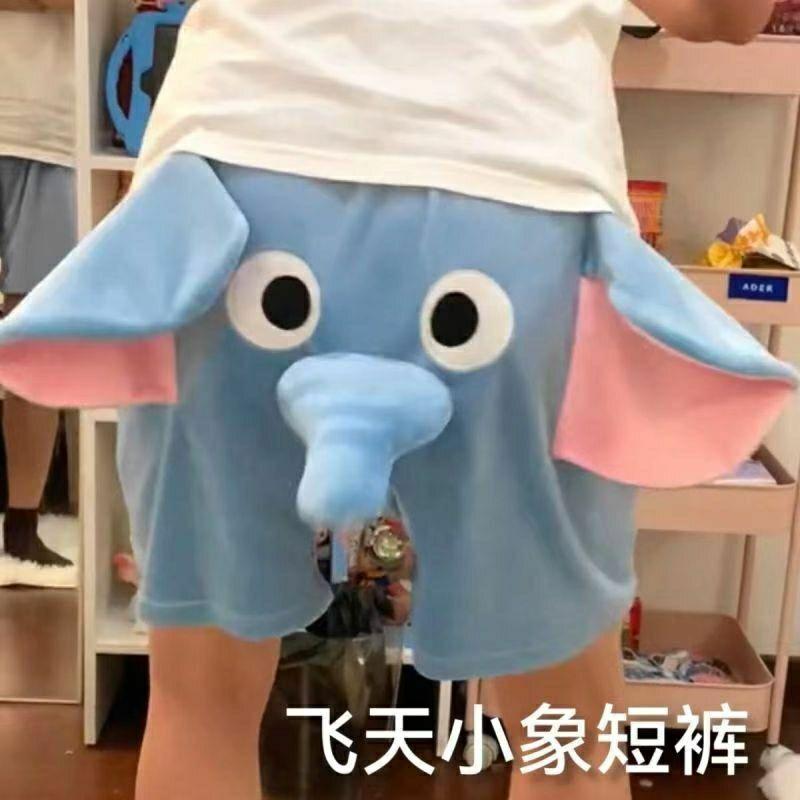 Product Introduction of Quần Dài Hình Con Voi, Áo Sơ Mi Giáng Sinh Dễ Thương, Quần Mặc Nhà Người Nổi Tiếng Trên Internet, Cá Tính Lập Dị, Quần Ngủ Văng Vọ, Quần Thường Ngày Nữ Women Voan Pijama Áo Ngủ 9