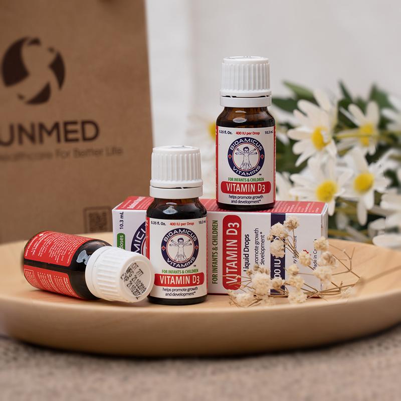 Vitamin D3 Bioamicus 400IU/Giọt 10ml - Bổ Sung D3 Thuần Giúp Phát Triển Hệ Xương Và Răng Ở Trẻ Nhỏ 3