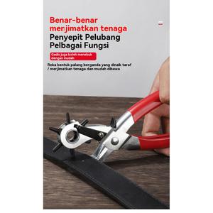 Tang Penebuk Tali Pinggang Berbilang fungsi Alat Penebuk Manual Lubang Bulat Lubang Rata Hardware Tools