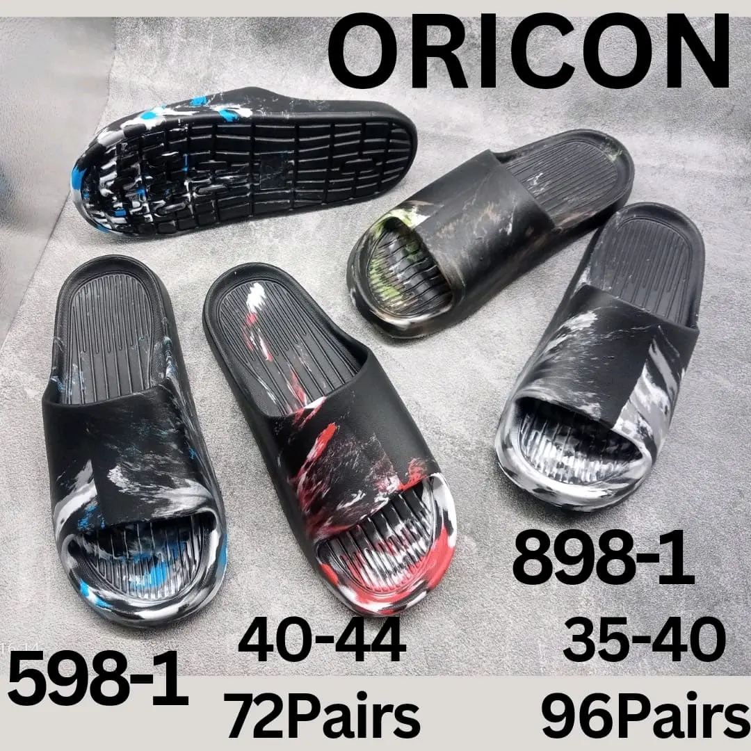Sandal Slop Adilette Pria Sandal Karet Laki Laki Casual Motif Loreng Slip on Anti Licin