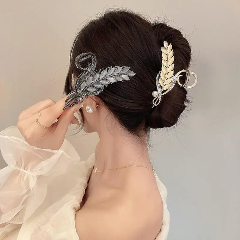 Kẹp Tóc Lúa Mì, Thiết Kế Cao Cấp Thanh Lịch, Dành Cho Bé Gái, Thích Hợp Để Đồ Trang Trí Ngày Lễ, Kẹp Tóc Nàng Tiên Cá, Kẹp Cá Mập, Làm Đẹp, Đồ Trang Trí Tóc 1