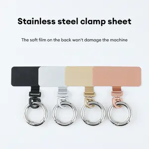 【COD】[Model Terbaru]Stainless Steel Koneksi Warna Ultra-tipis Gesper Gasket Tetap Klip Telepon Putar yang Dapat Dilepas